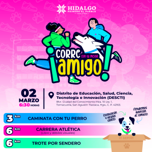 Gobierno de Hidalgo presenta playera para la carrera 'Corre con tu Amigo'