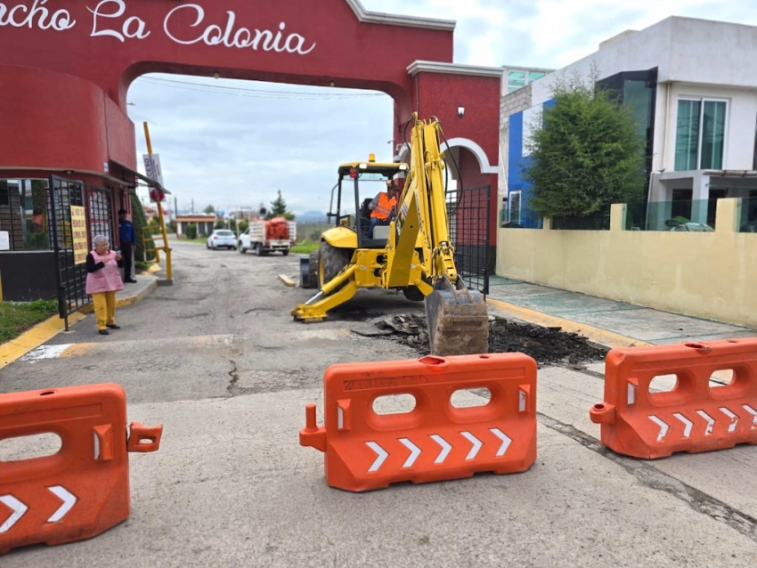 SIPDUS pavimenta con concreto hidráulico el acceso a Rancho La Colonia para prevenir inundaciones