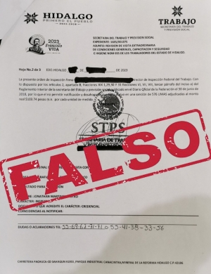 Alertan por falsos inspectores de trabajo en la regi&oacute;n Tula-Tepeji