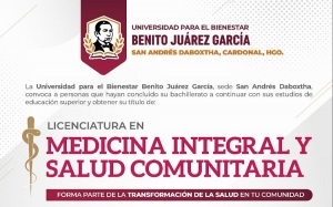 Universidad Benito Ju&aacute;rez mantiene abierta su convocatoria para la&nbsp;Licenciatura en Medicina Integral
