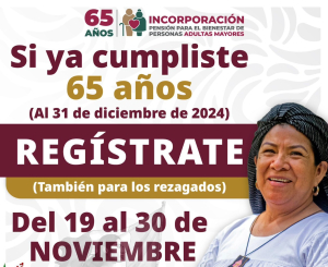 Quedan tres d&iacute;as para el registro a la Pensi&oacute;n de Adultos Mayores