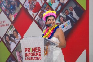 Presupuesto hist&oacute;rico y gesti&oacute;n social marcan el primer a&ntilde;o legislativo de Kitty Larragoiti