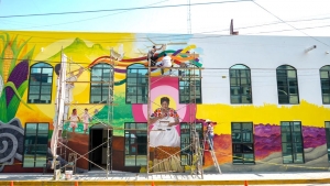 Gobierno de Huejutla se suma a transformaci&oacute;n art&iacute;stica de edificio del poder judicial