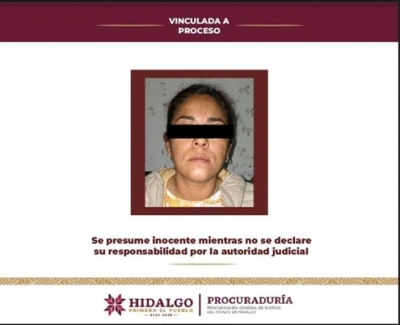 PGJEH logra vinculación a proceso para una mujer por su probable participación en la comisión de homicidio, ocurrido en Tizayuca