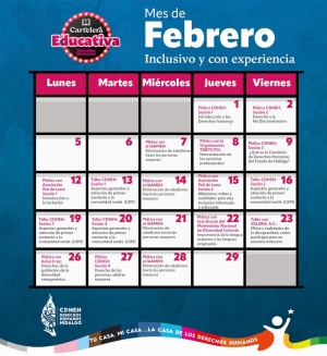 CDHEH Presenta cartelera educativa.