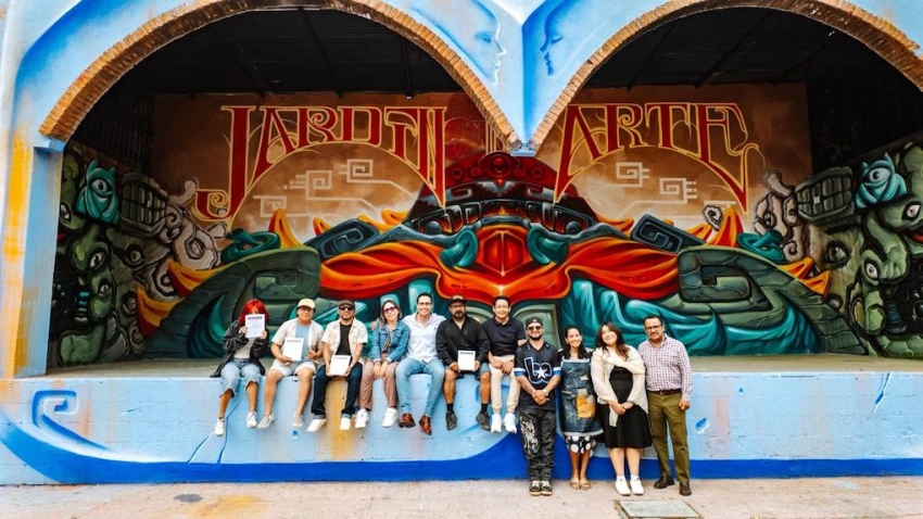 Concluye segunda etapa de rehabilitación del Jardín del Arte en Pachuca con murales y espacios culturales