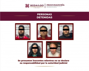Detiene AIC a cinco personas en posesi&oacute;n de narc&oacute;ticos y arma de fuego; entre ellos un empleado de Pemex