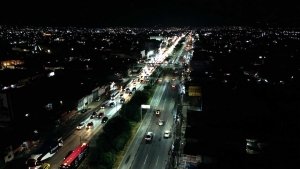 Concluye primera etapa de iluminaci&oacute;n del bulevar Felipe &Aacute;ngeles