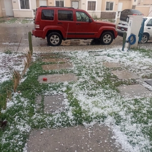 Granizada en Pachuca y al norte del municipio de Zempoala