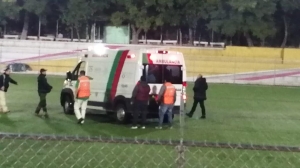 oportuna atención de siete personas que resultaron lesionados tras la caída de un castillo de pirotecnia al exterior de la casa parroquial del municipio de Jacala.