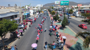 Antorchistas protestan en Pachuca
