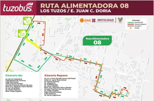 Tuzob&uacute;s informa sobre desv&iacute;o en Rutas Alimentadoras