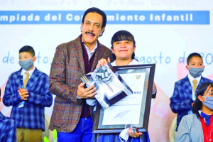 ENTREGÓ OMAR FAYAD RECONOCIMIENTOS A GANADORES DE LA OLIMPIADA DEL CONOCIMIENTO INFANTIL 2022, OCI POR LA PAZ