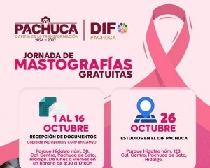 DIF Pachuca abre registro para jornada de mastograf&iacute;as gratuitas