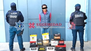 SSPH&nbsp;asegura a una persona y recupera acumuladores para autom&oacute;vil