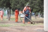 Trabajos de limpieza general en el boulevard Felipe &Aacute;ngeles