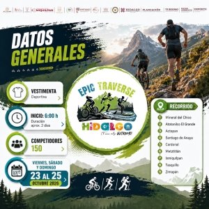 Epic Traverse 2026 recorrer&aacute; 230 kil&oacute;metros en Hidalgo