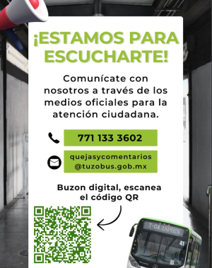 Medios de contacto oficiales para el sistema Tuzob&uacute;s