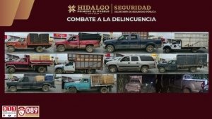 Asegura 12 camionetas e hidrocarburo en Tula de Allende