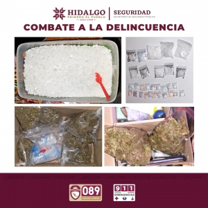 Logra SSPH decomisos de drogas en Mixquiahuala y Tulancingo&nbsp;