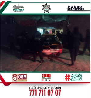 Polic&iacute;a de Pachuca recupera veh&iacute;culo robado
