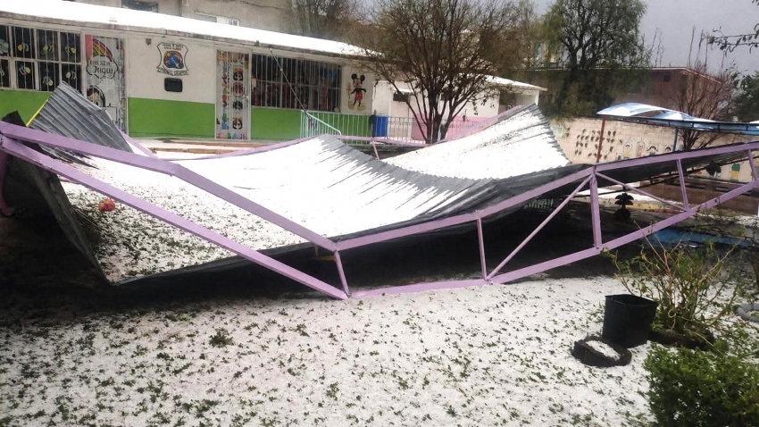 Granizada causa daños en municipios de Hidalgo