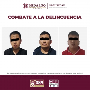 Detiene SSPH a tres personas durante recorridos de prevención y vigilancia