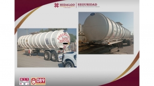 Remolque cisterna con reporte de robo recuperado en Tizayuca