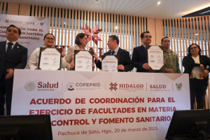 Gobierno de Hidalgo y Cofepris firman alianza para fortalecer seguridad sanitaria  &nbsp;