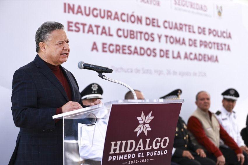 Julio Menchaca inaugura Cuartel de la Policía Estatal Cubitos