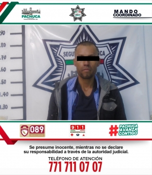 Polic&iacute;a de Pachuca detiene a 2 hombres por portaci&oacute;n de presunta droga