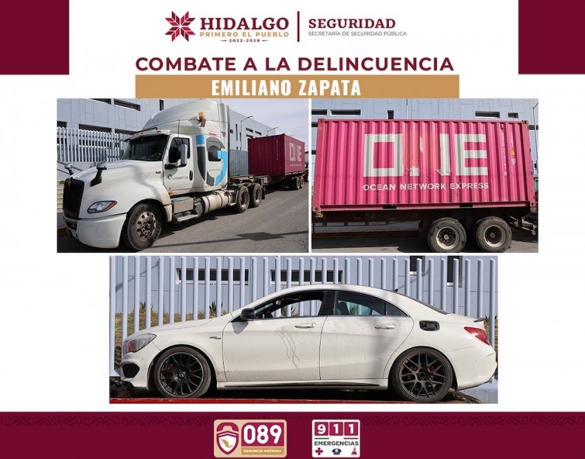 Policía Estatal recupera unidad de carga y detiene a presunto asaltante