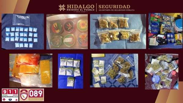 SSPH desmantela tres puntos de venta de droga y frena operaci&oacute;n delictiva en Calnali
