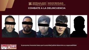 SSPH detiene cinco presuntos involucrados en distribuci&oacute;n de droga en Tolcayuca