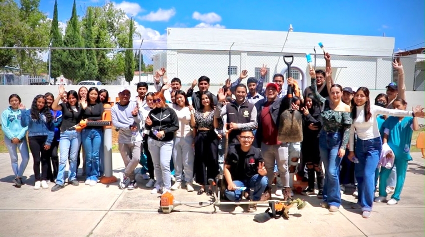Juventudes de Hidalgo se suman a Tequios por la Paz en Zapotlán de Juárez