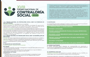 Abre Contralor&iacute;a convocatoria para el Premio Nacional de Contralor&iacute;a Social 2026 en Hidalgo