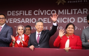 Se llev&oacute; a cabo, sin novedad, el Desfile C&iacute;vico-Militar alusivo al Inicio de la Independencia de M&eacute;xico