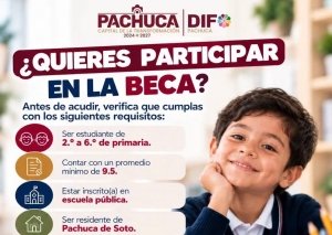 DIF Pachuca abre tr&aacute;mite de beca acad&eacute;mica