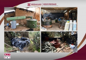 SSPH y Sedena desmantelan presunto narcolaboratorio en Cuautepec de Hinojosa