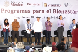&ldquo;El buen uso del recurso p&uacute;blico marca la transformaci&oacute;n de Hidalgo y M&eacute;xico&rdquo;, afirma Menchaca junto a Sheinbaum